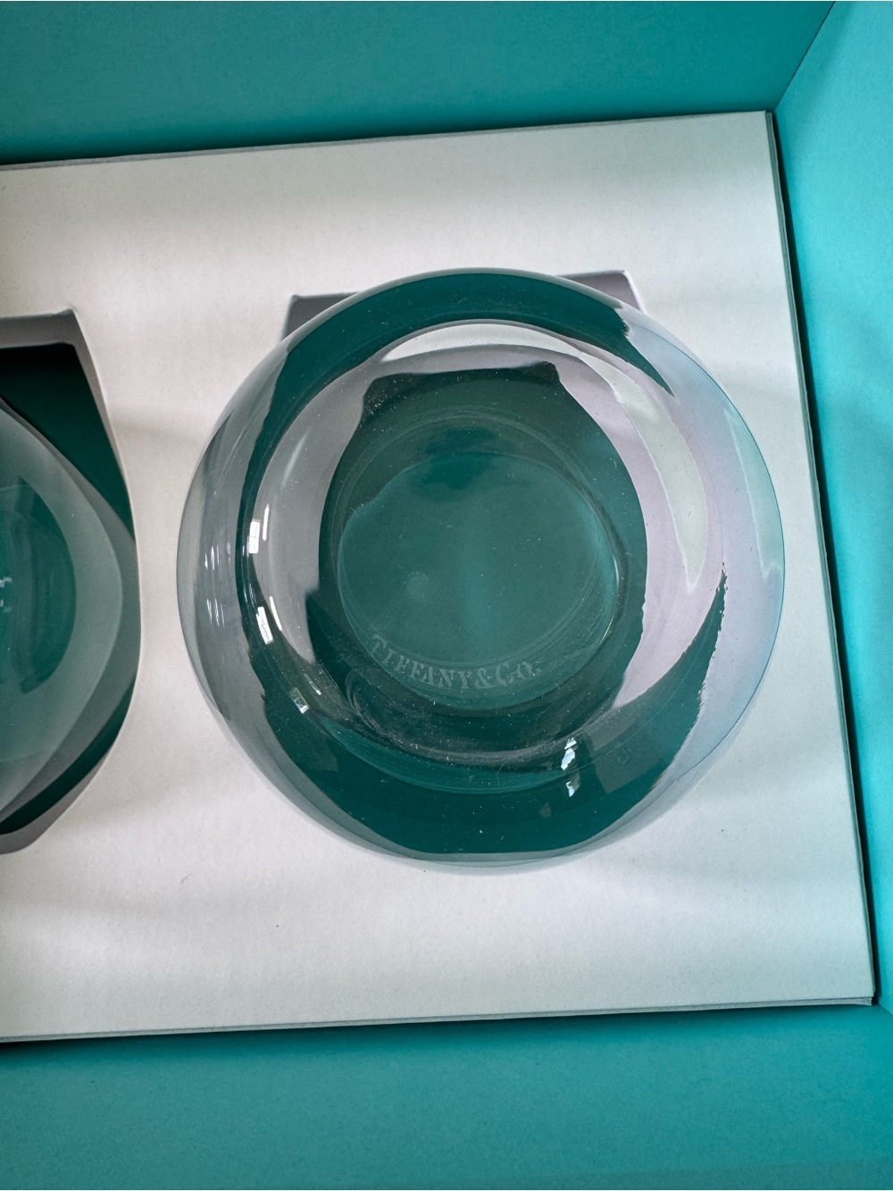 Tiffany & Co. Stemless Wine Glasses - Set of 2 - Picture 3 of 5